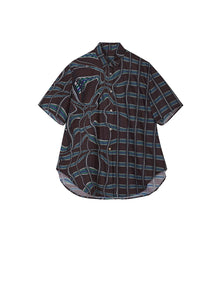Shirt / JNBY Loose Fit Full Print Short Sleeve Shirt (100% Cotton)