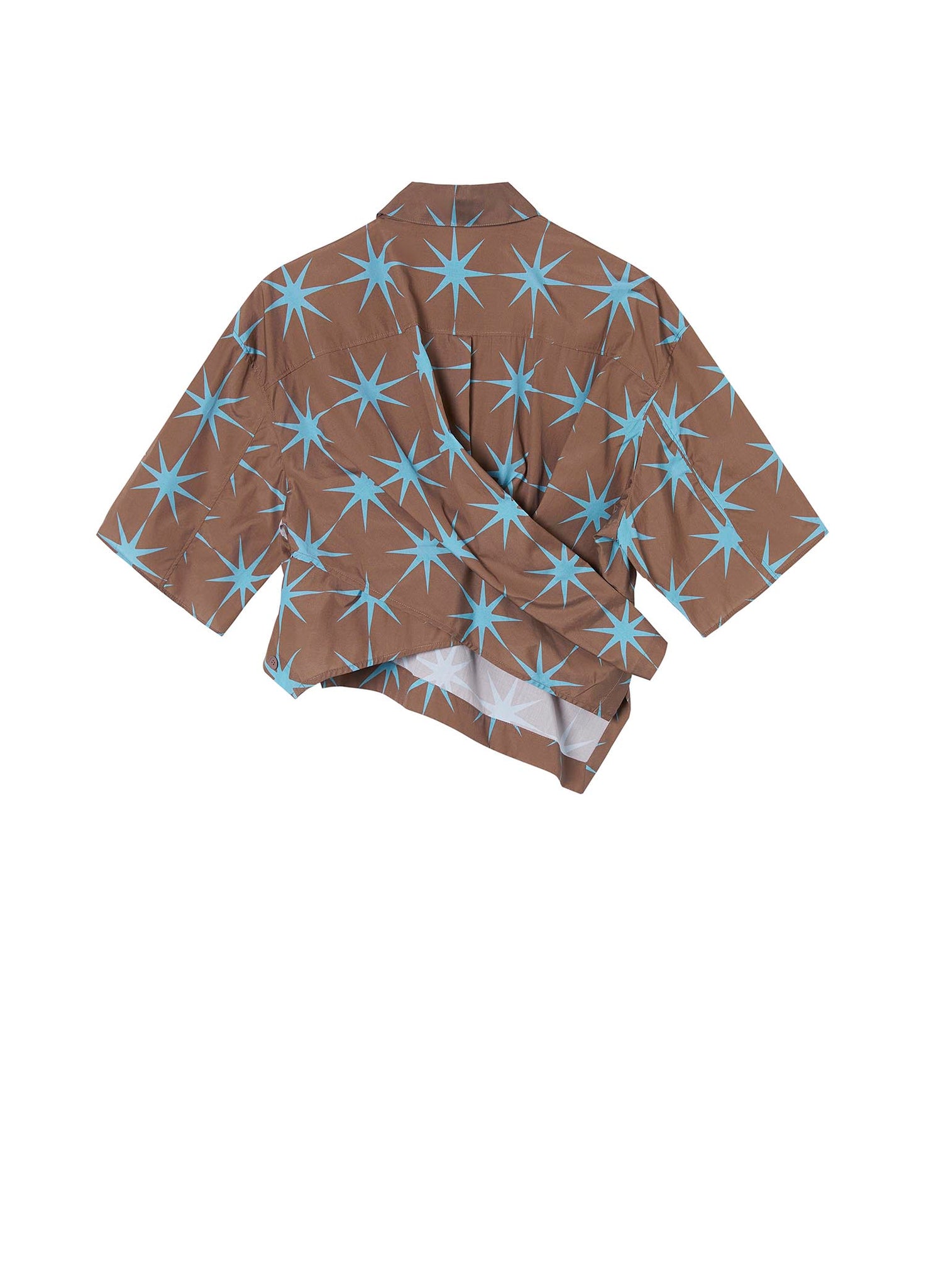 Shirt / JNBY Star Print Short Sleeve Crop Shirt (100% Cotton)