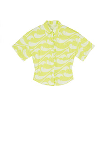 Shirt / JNBY Full Spray Print Short Sleeve Shirt (100% Cotton)