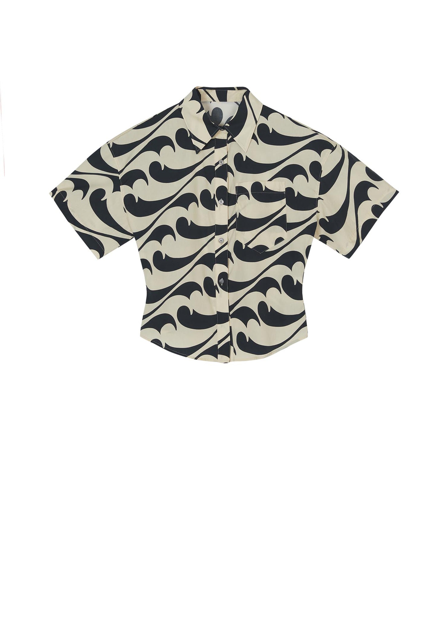 Shirt / JNBY Full Spray Print Short Sleeve Shirt (100% Cotton)