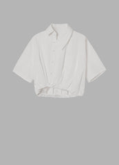 Shirt / JNBY Asymmetric Short Sleeve Shirt (100% Cotton)