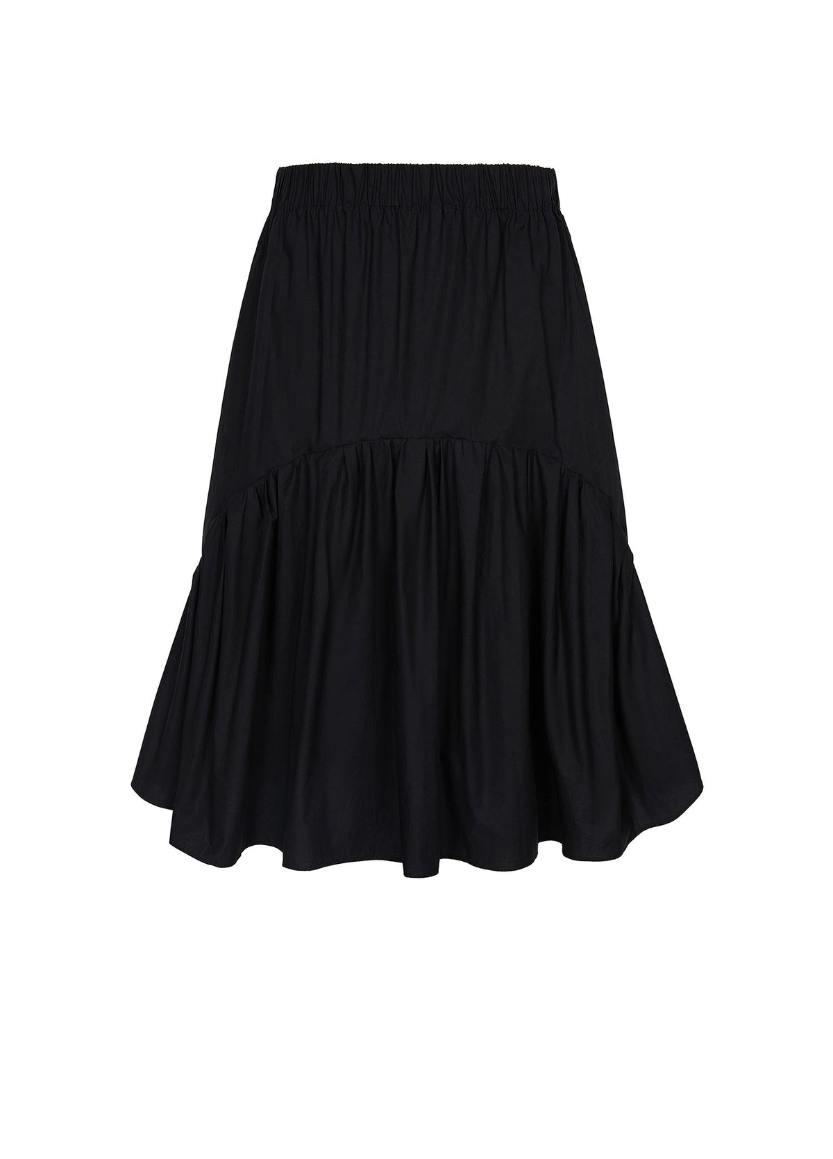 Skirt / JNBY Solid A-Line Midi Skirt (100% Cotton)