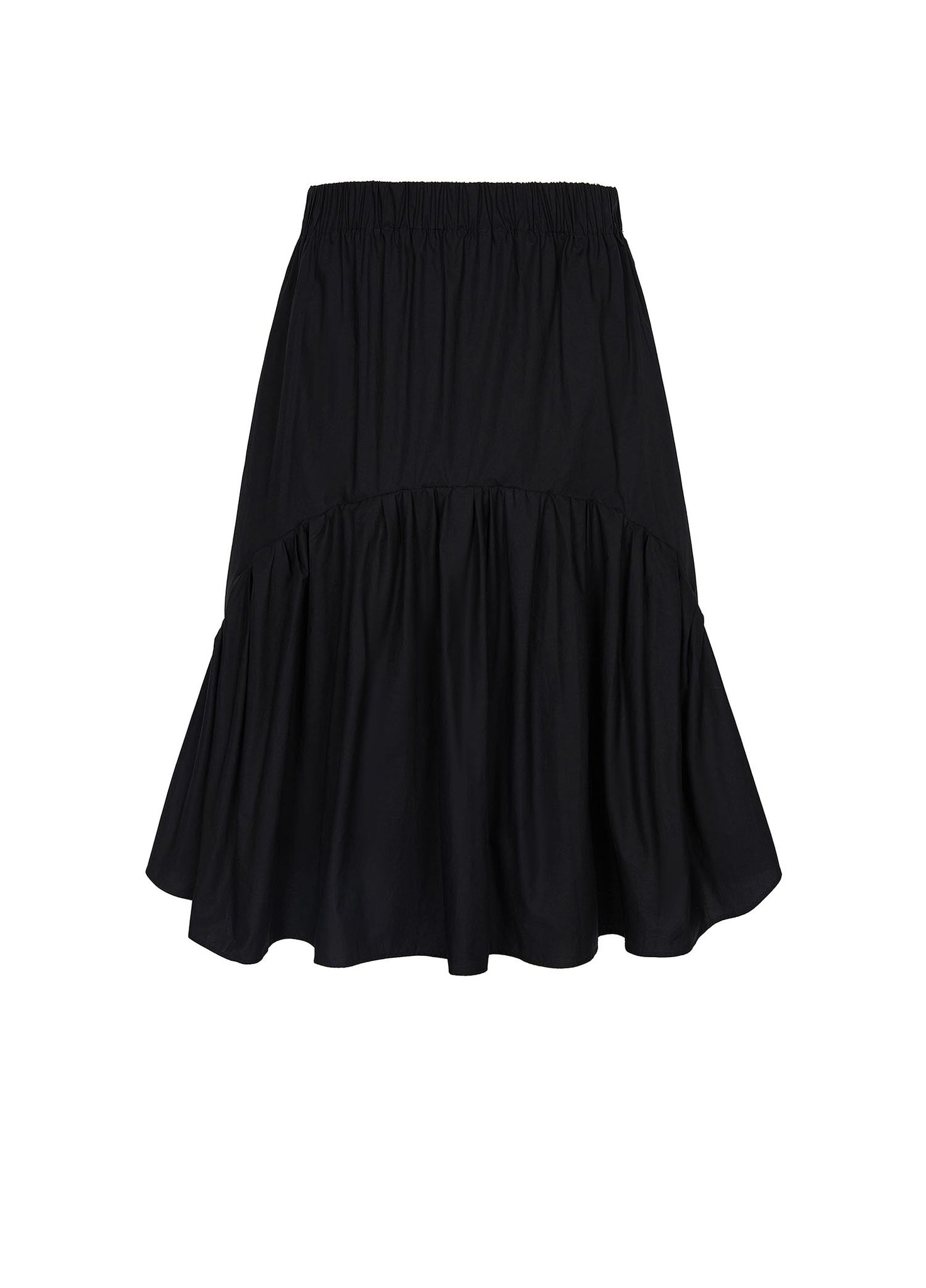 Skirt / JNBY Solid A-Line Midi Skirt (100% Cotton)