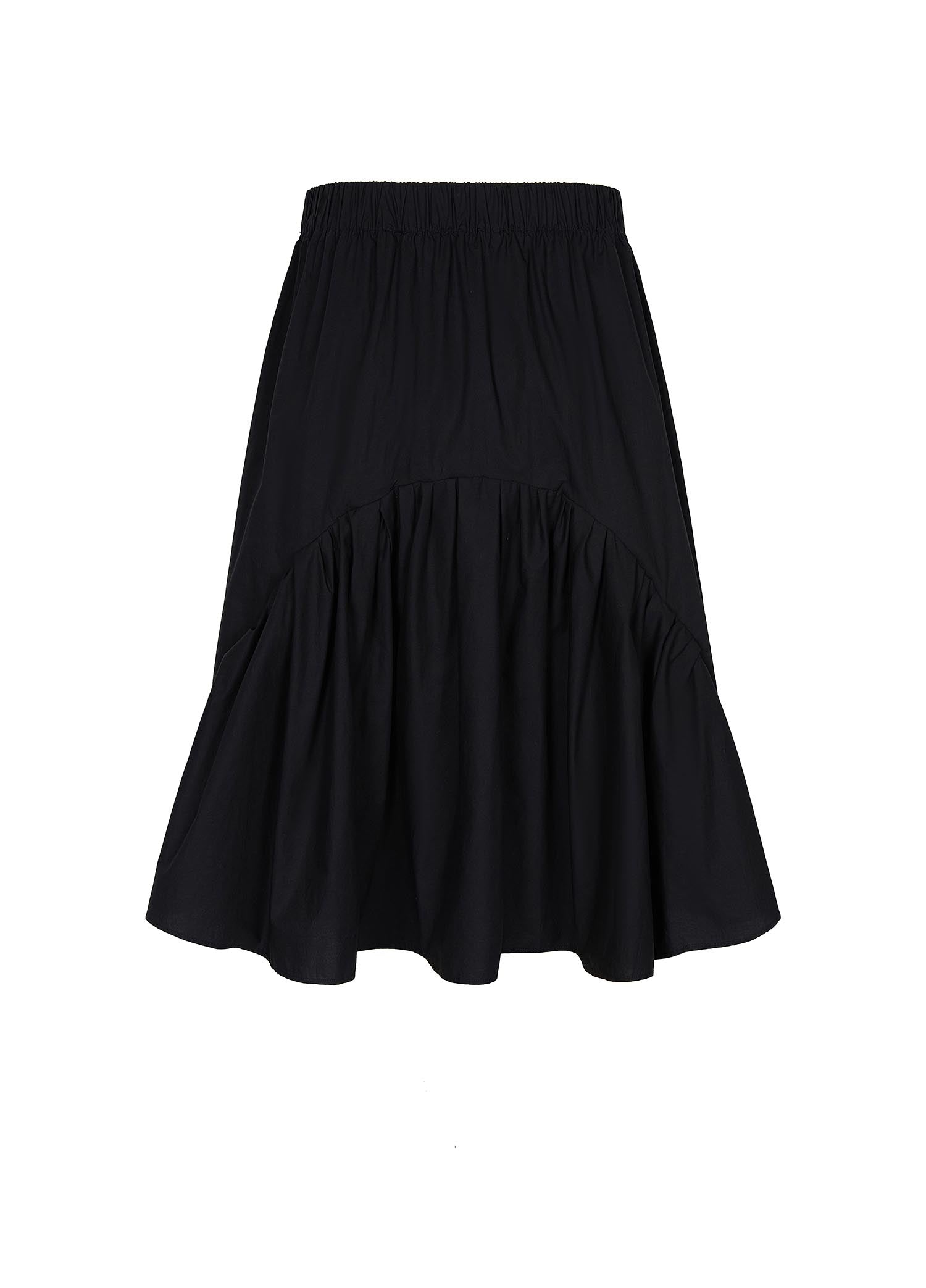 Skirt / JNBY Solid A-Line Midi Skirt (100% Cotton)