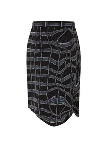 Skirt / JNBY Asymmetric Full Print Midi Skirt