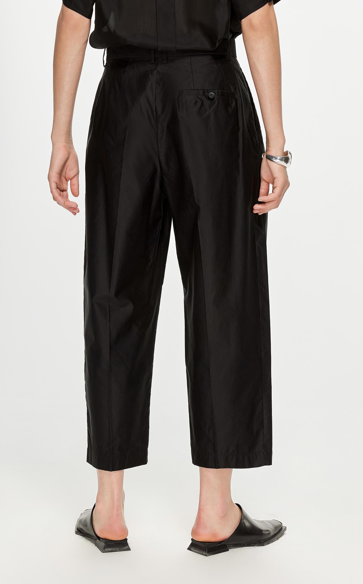 Pants / JNBY Solid Straight Cropped Pants (100% Cotton)