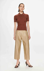 Pants / JNBY Solid Straight Cropped Pants (100% Cotton)