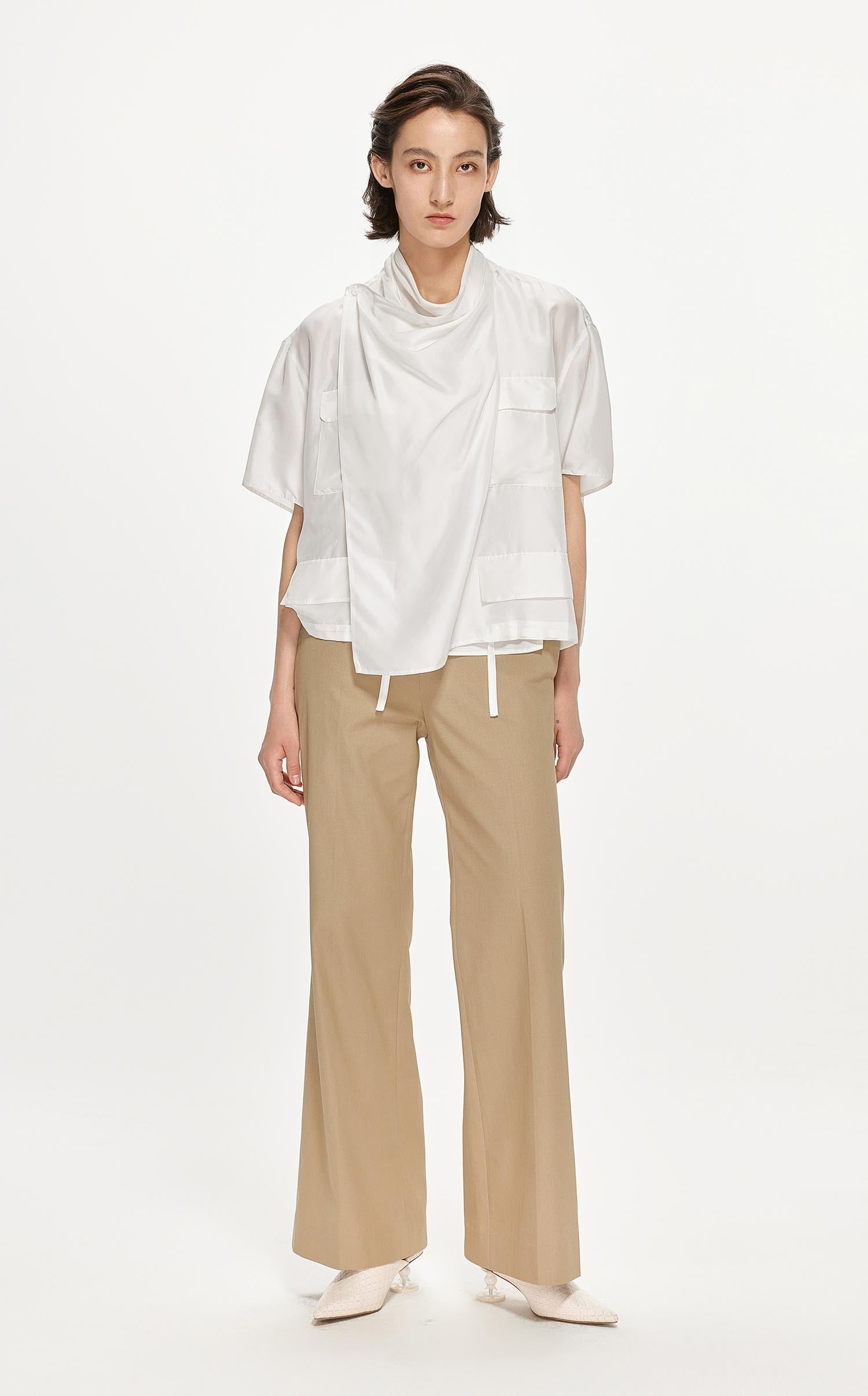 Pants / JNBY Loose Fit Solid Flare Pants