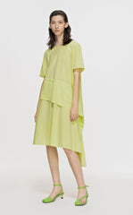 Dresses / JNBY Crewneck Layered Short Sleeve Dress (100% Cotton)