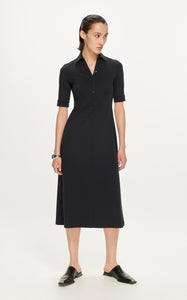 Dresses / JNBY Short Sleeve Solid Midi Dress