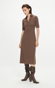 Dresses / JNBY Short Sleeve Solid Midi Dress