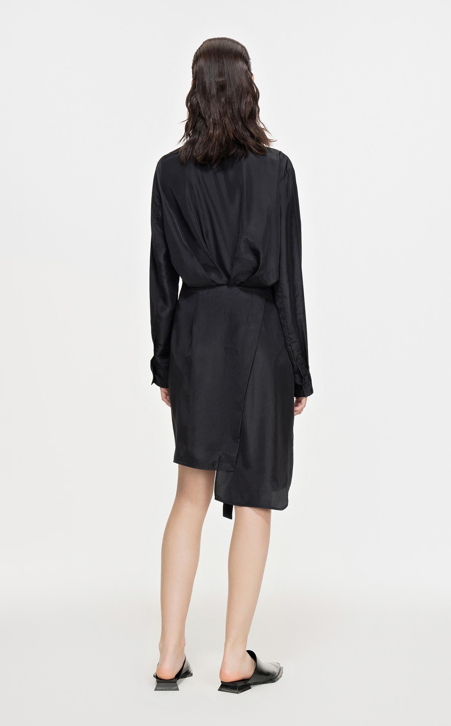 Dresses / JNBY Long-Sleeved Wrap Waist Shirt Dress