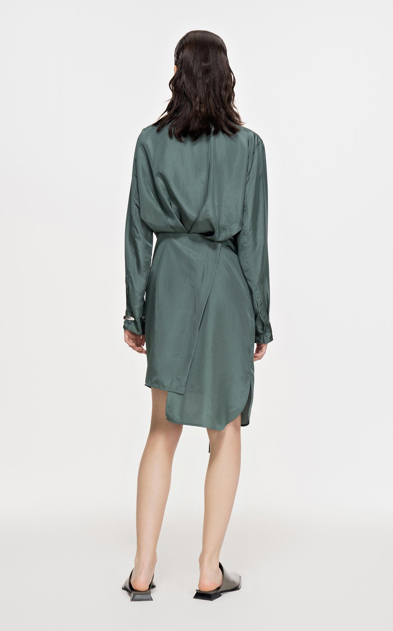 Dresses / JNBY Long-Sleeved Wrap Waist Shirt Dress