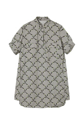 Dresses / JNBY Oversize Printed Short Sleeve Dress (100% Cotton)