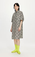 Dresses / JNBY Oversize Printed Short Sleeve Dress (100% Cotton)