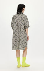 Dresses / JNBY Oversize Printed Short Sleeve Dress (100% Cotton)