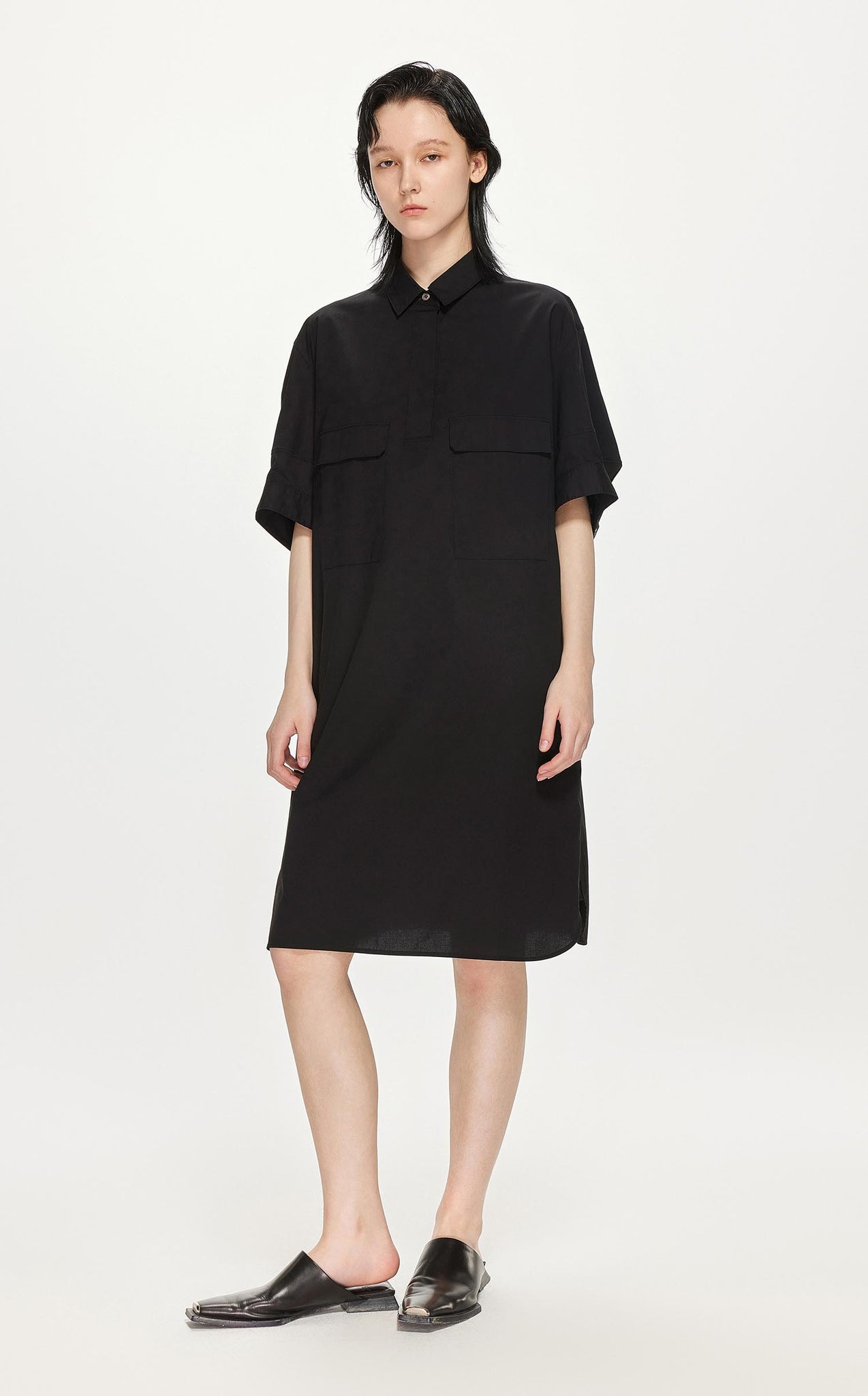 Dresses / JNBY Oversize Short Sleeve Shirt Dress