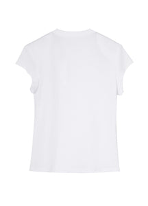 T-Shirt / JNBY Loose Fit Solid Short Sleeve T-Shirt (100% Cotton)