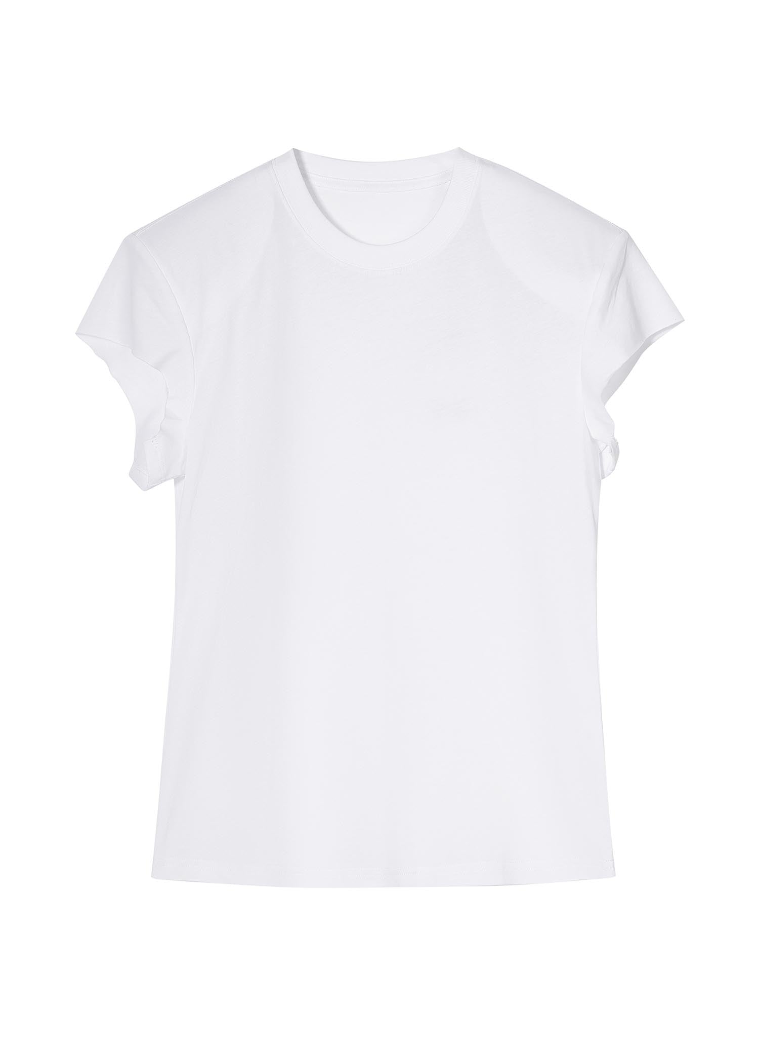 T-Shirt / JNBY Loose Fit Solid Short Sleeve T-Shirt (100% Cotton)