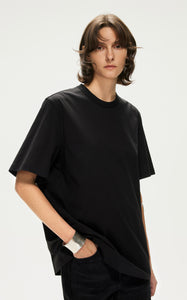T-Shirt / JNBY Loose Fit Solid Short Sleeve T-Shirt (100% Cotton)