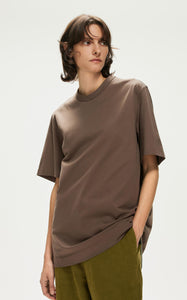 T-Shirt / JNBY Loose Fit Solid Short Sleeve T-Shirt (100% Cotton)