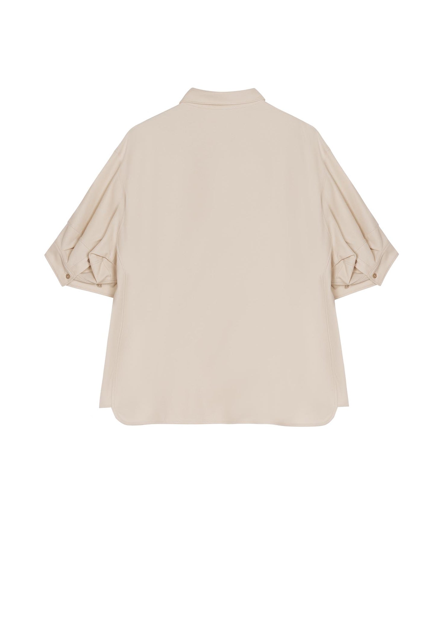 T-Shirt / JNBY Loose Fit Solid Mid Sleeve Polo Shirt (100% Cotton)