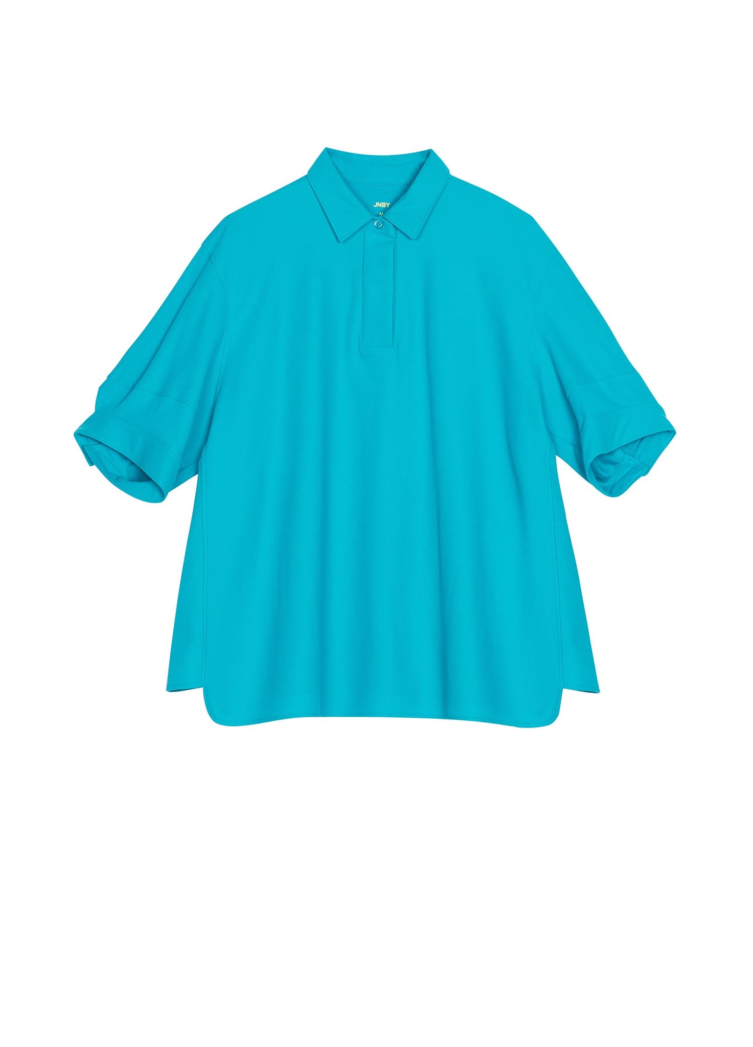 T-Shirt / JNBY Loose Fit Solid Mid Sleeve Polo Shirt (100% Cotton)