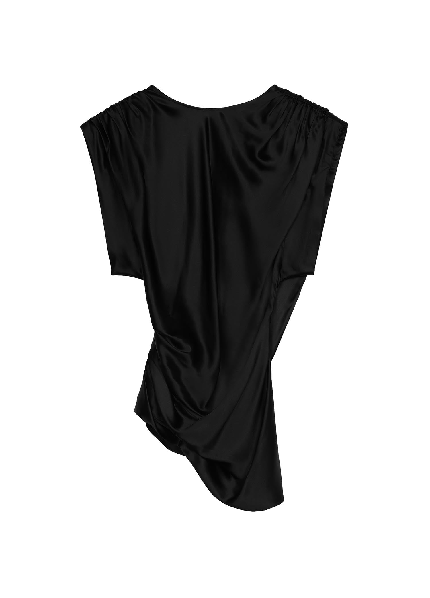 Shirt / JNBY Asymmetric Pure Silk Sleeveless Top (100% Silk)