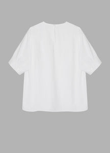 Shirt / JNBY Loose Fit Solid Crewneck Short Sleeve Top