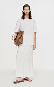 Shirt / JNBY Loose Fit Solid Crewneck Short Sleeve Top