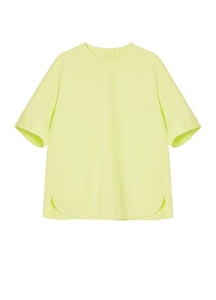 Shirt / JNBY Loose Fit Solid Crewneck Short Sleeve Top