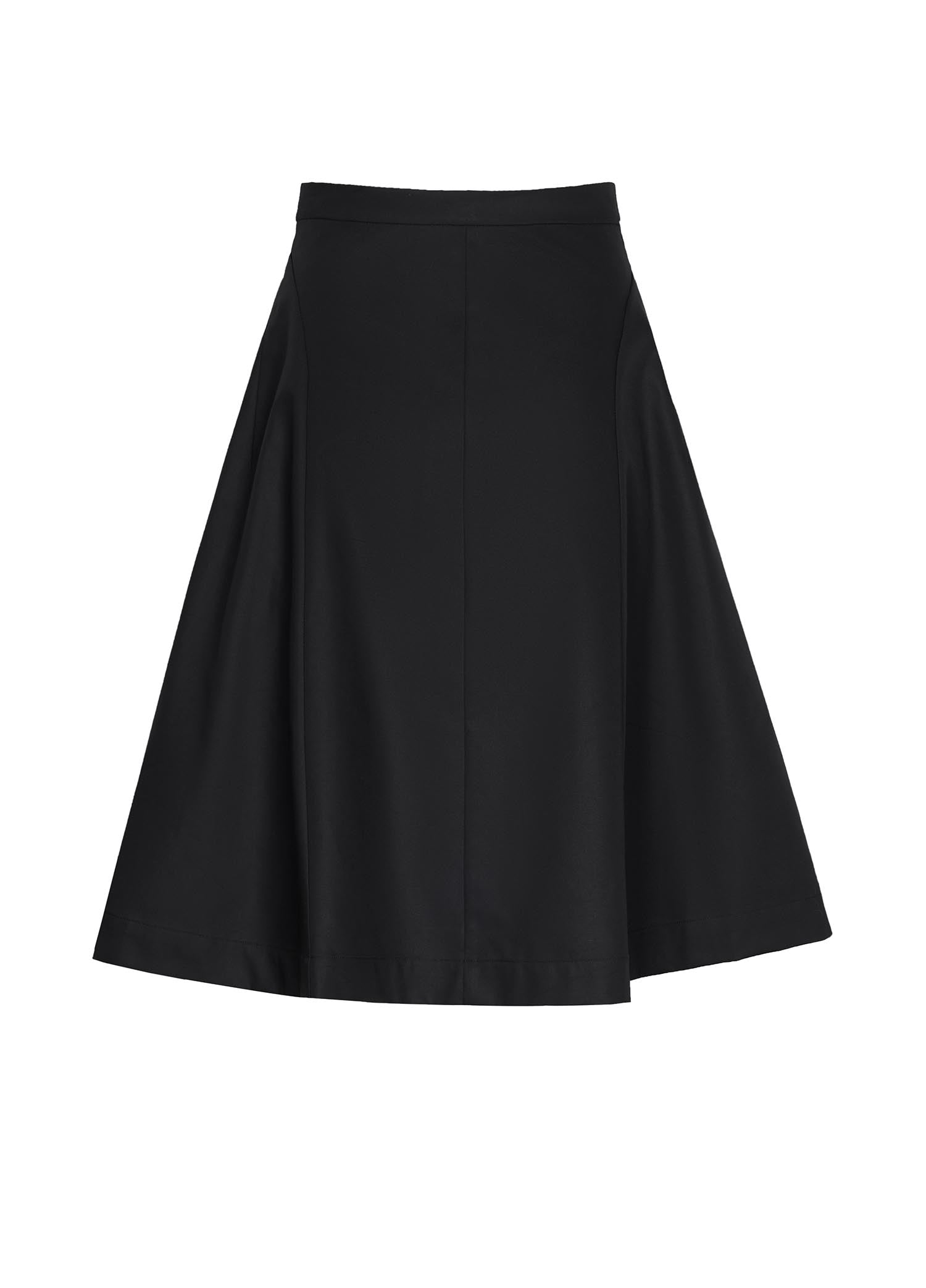 Skirt / JNBY Solid Midi A-Line Skirt (100% Cotton)