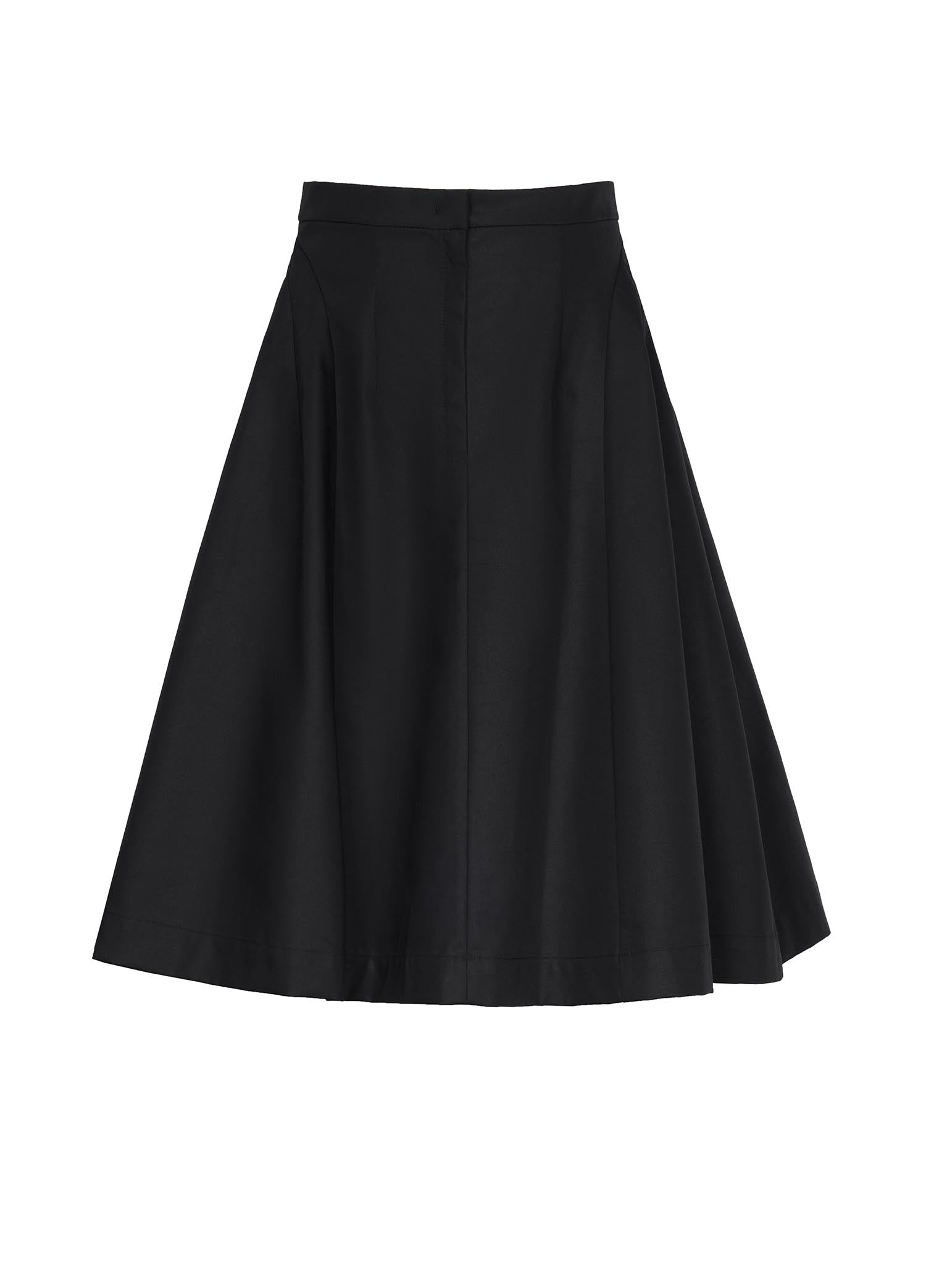 Skirt / JNBY Solid Midi A-Line Skirt (100% Cotton)