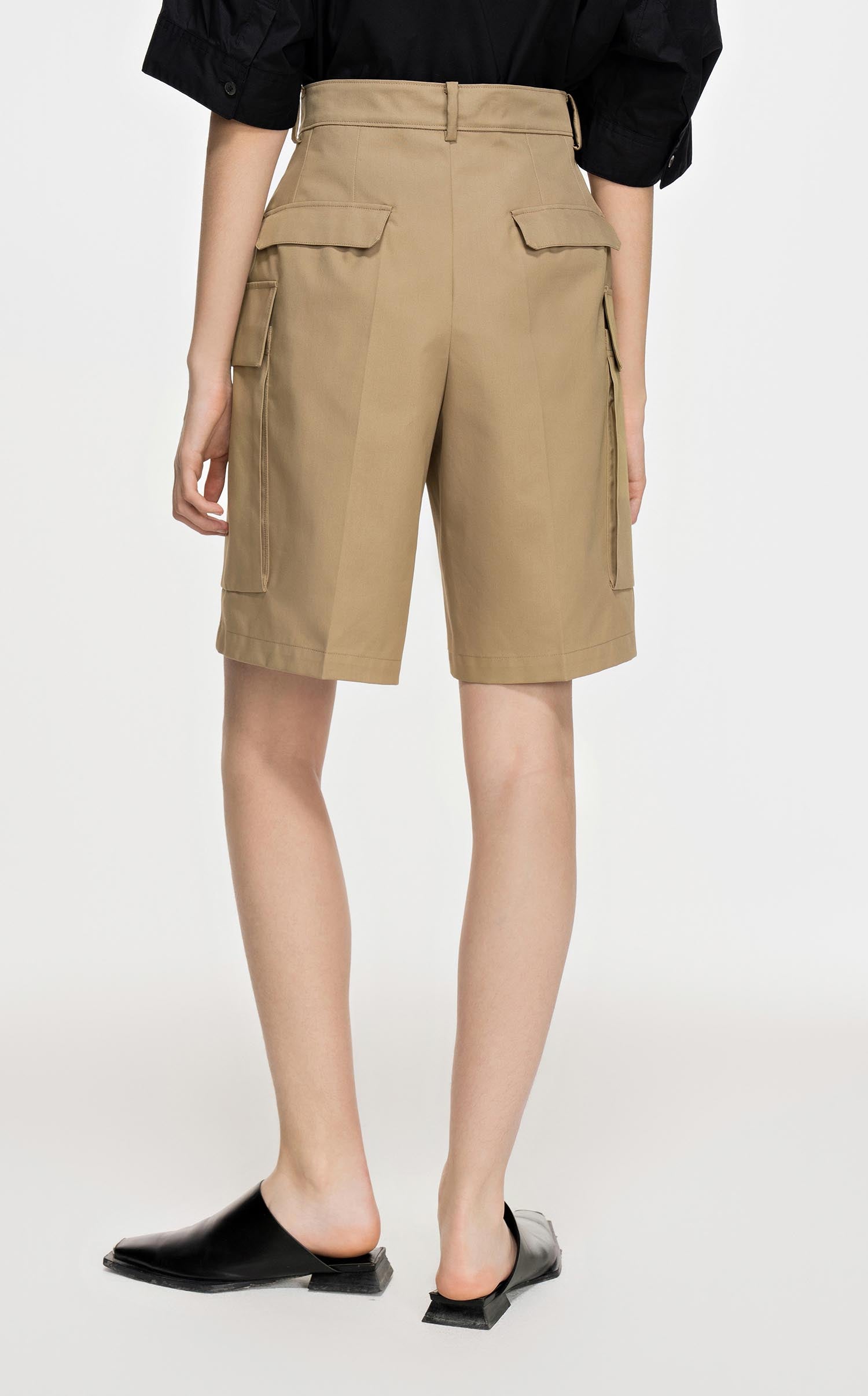 Shorts / JNBY Solid Straight Shorts (100% Cotton)