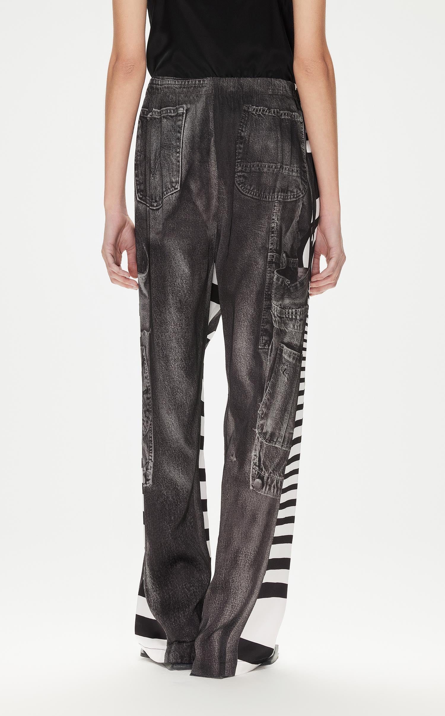 Pants / JNBY Full Washed-Denim-Print Pants