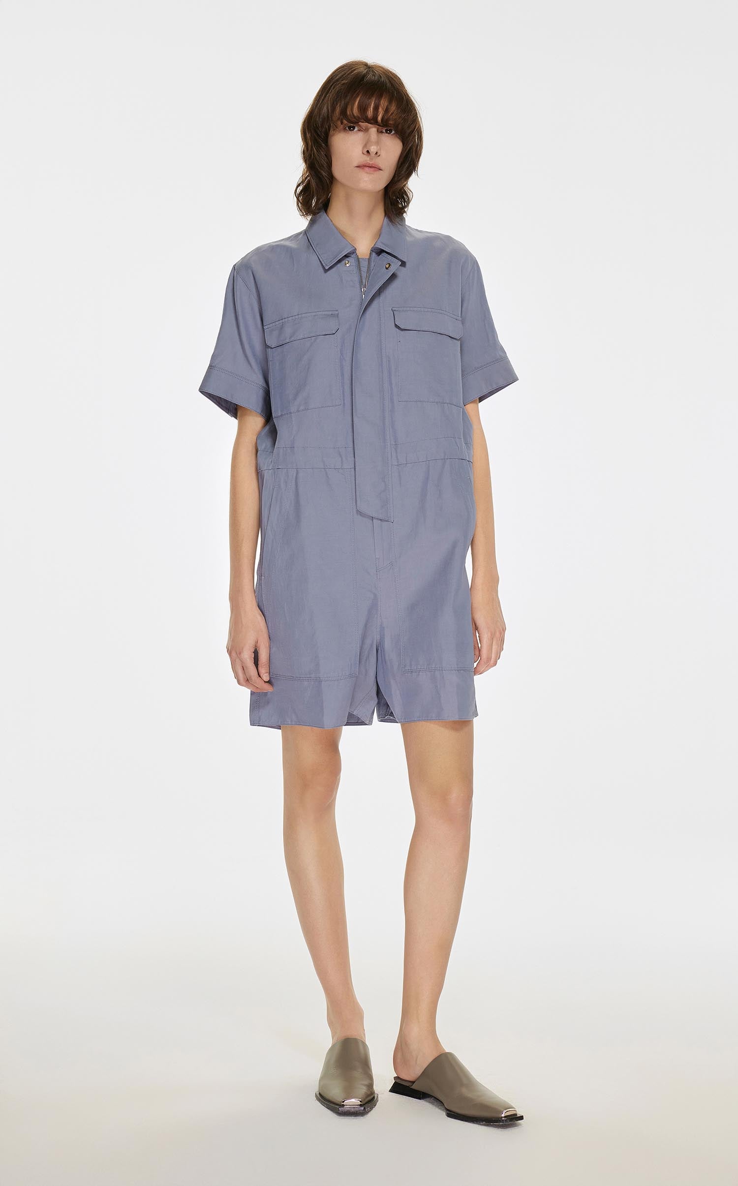 Jumpsuits / JNBY Solid Short Sleeve Jumpsuit