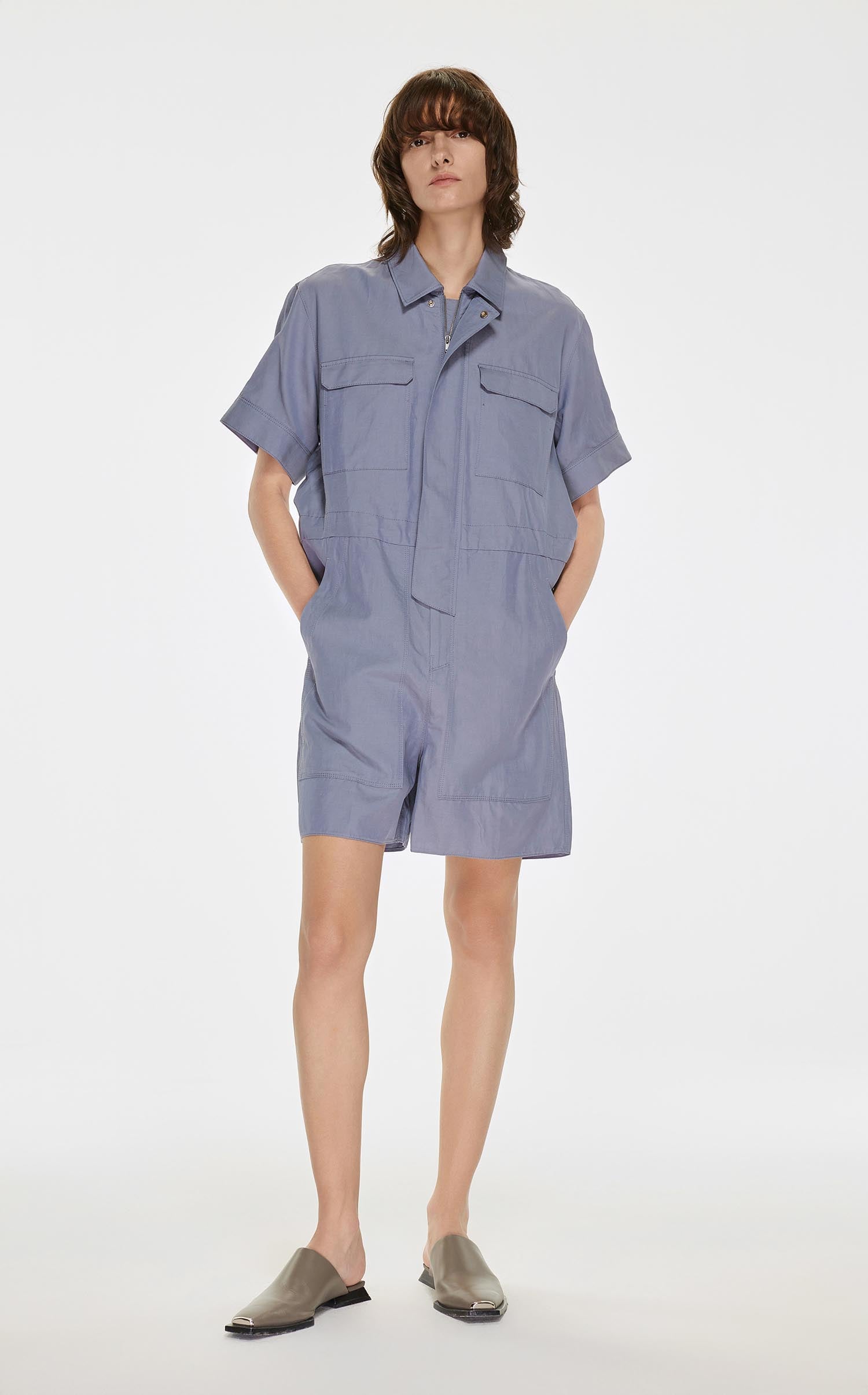 Jumpsuits / JNBY Solid Short Sleeve Jumpsuit