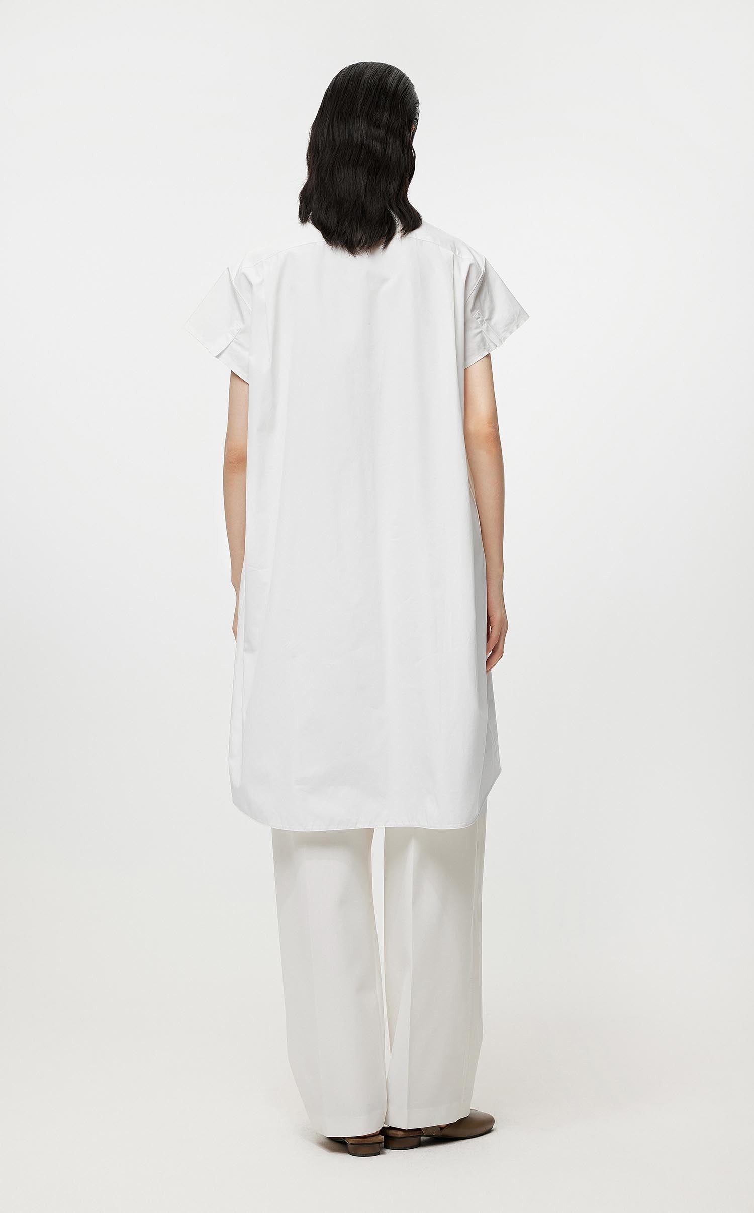 Dresses / JNBY Oversize Solid Short Sleeve Dress (100% Cotton)