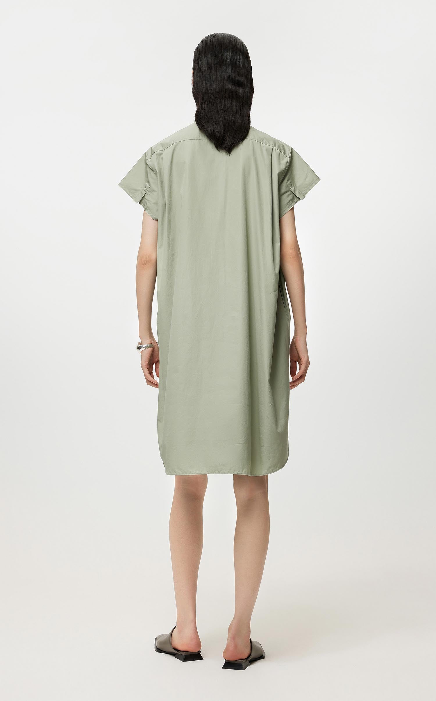 Dresses / JNBY Oversize Solid Short Sleeve Dress (100% Cotton)