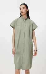 Dresses / JNBY Oversize Solid Short Sleeve Dress (100% Cotton)