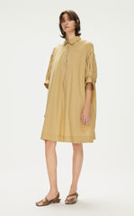 Dresses / JNBY Loose Fit Short Sleeve Dress (100% Cotton)