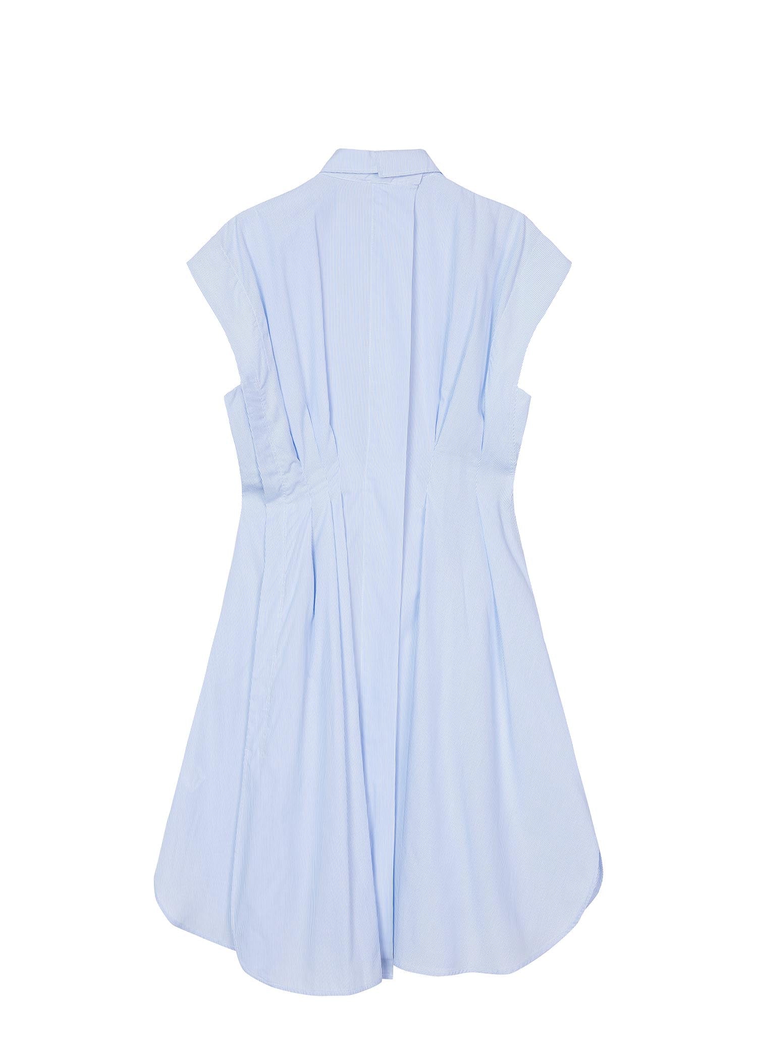 Dresses / JNBY Solid Shirt Style Cotton Sleeveless Dress