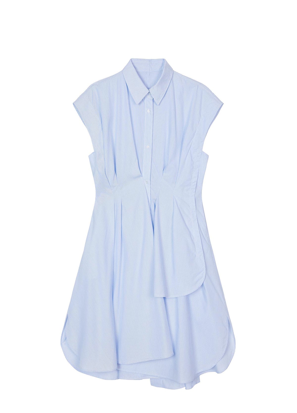 Dresses / JNBY Solid Shirt Style Cotton Sleeveless Dress