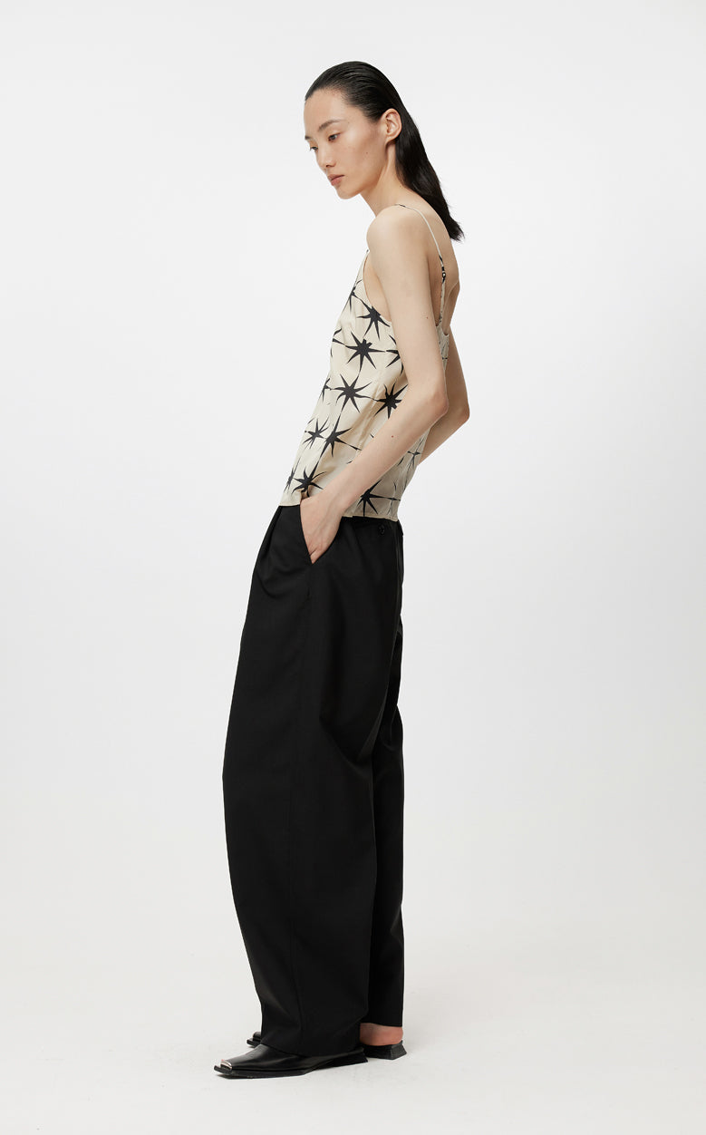 Vest / JNBY Star Print  A-Type Sleeveless V-Neck Suspenders（40% Mulberry silk）