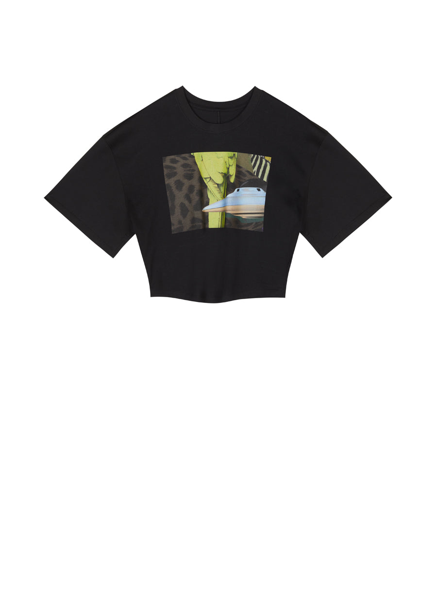 T-shirt / JNBY Round Neck Gathered Waist short-sleeved Printed T-shirt(100% cotton)