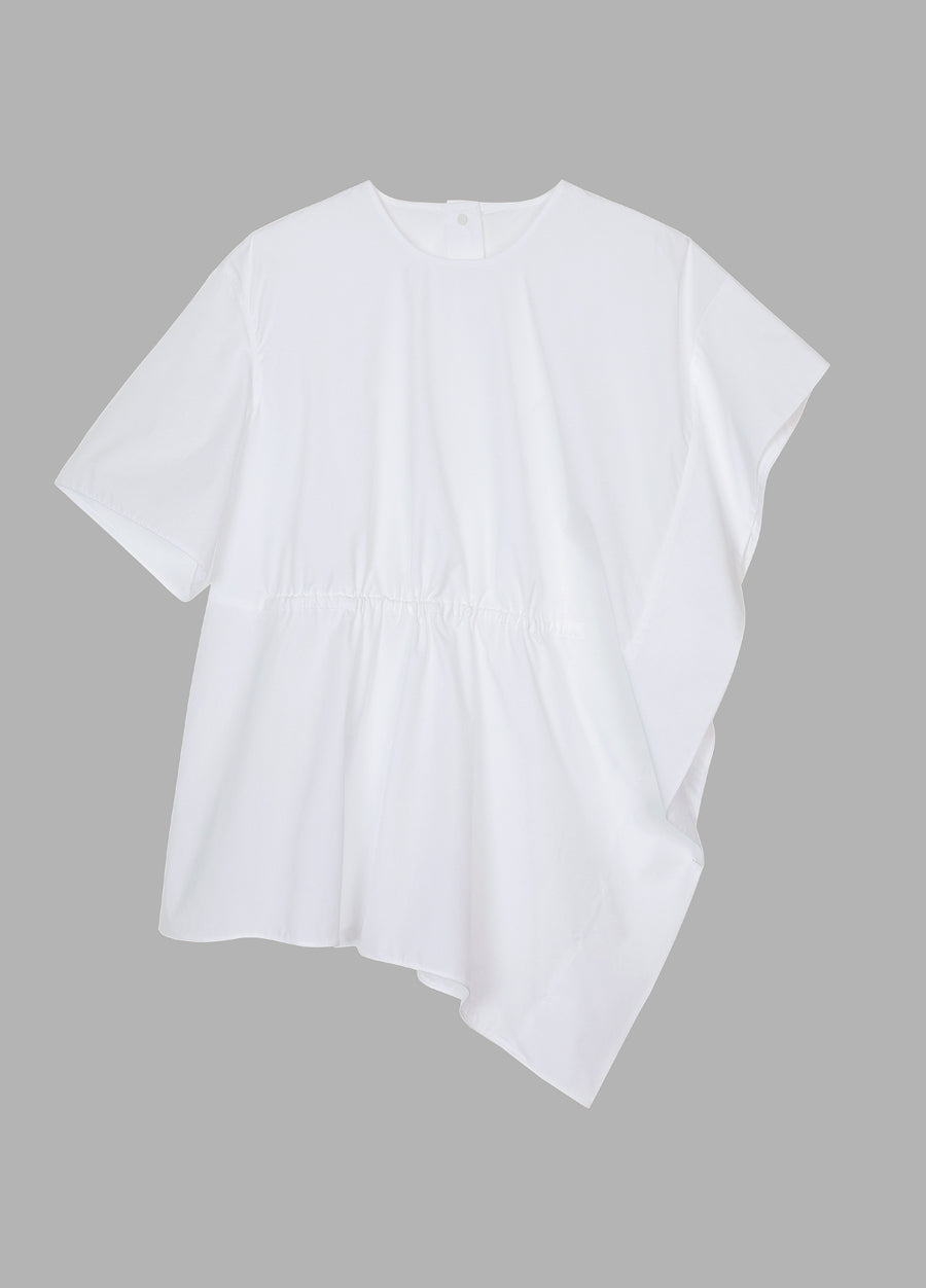 Shirt / JNBY  Asymmetric Design Round Neck Short-sleeve Shirt(100% cotton)