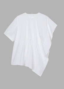 Shirt / JNBY  Asymmetric Design Round Neck Short-sleeve Shirt(100% cotton)