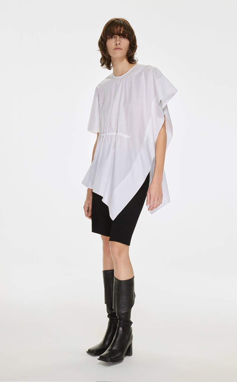 Shirt / JNBY  Asymmetric Design Round Neck Short-sleeve Shirt(100% cotton)