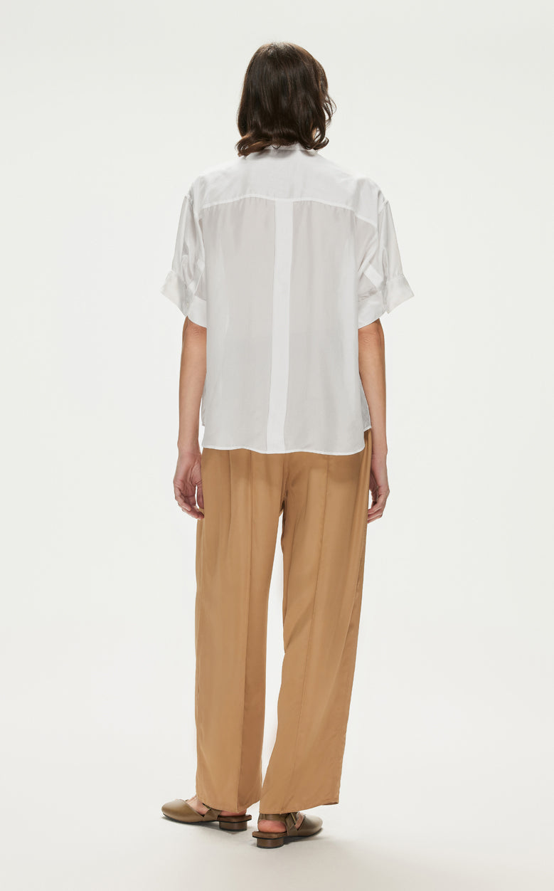 Shirt / JNBY Solid Loose Fit  Silk Shirt(100% mulberry silk)