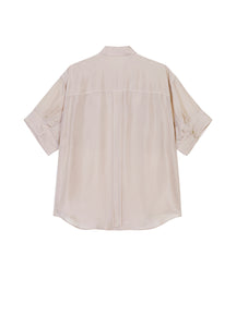 Shirt / JNBY Solid Loose Fit  Silk Shirt(100% mulberry silk)
